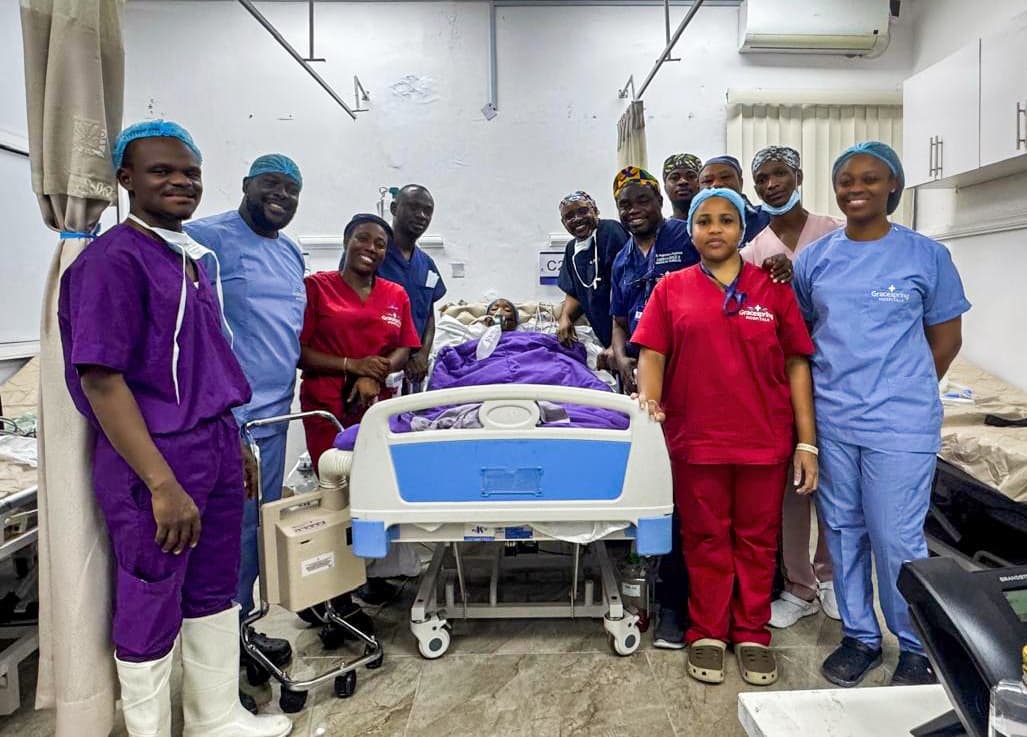 The team with a patient who has turned the corner.